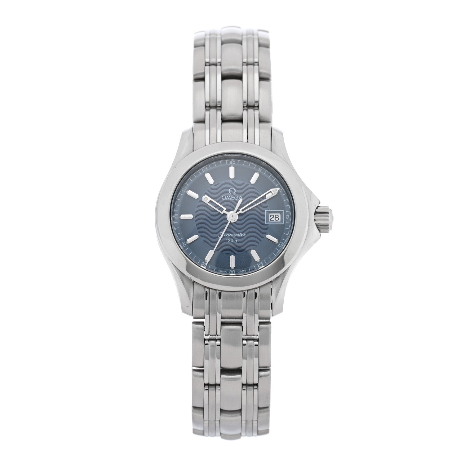 Omega Stainless Steel 25mm Seamaster Quartz Watch Blue 2581.81 1 of 4