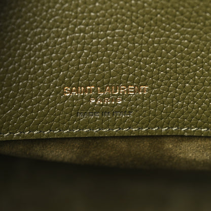 Saint Laurent Grained Calfskin Nano Supple Sac De Jour Green 6 of 8