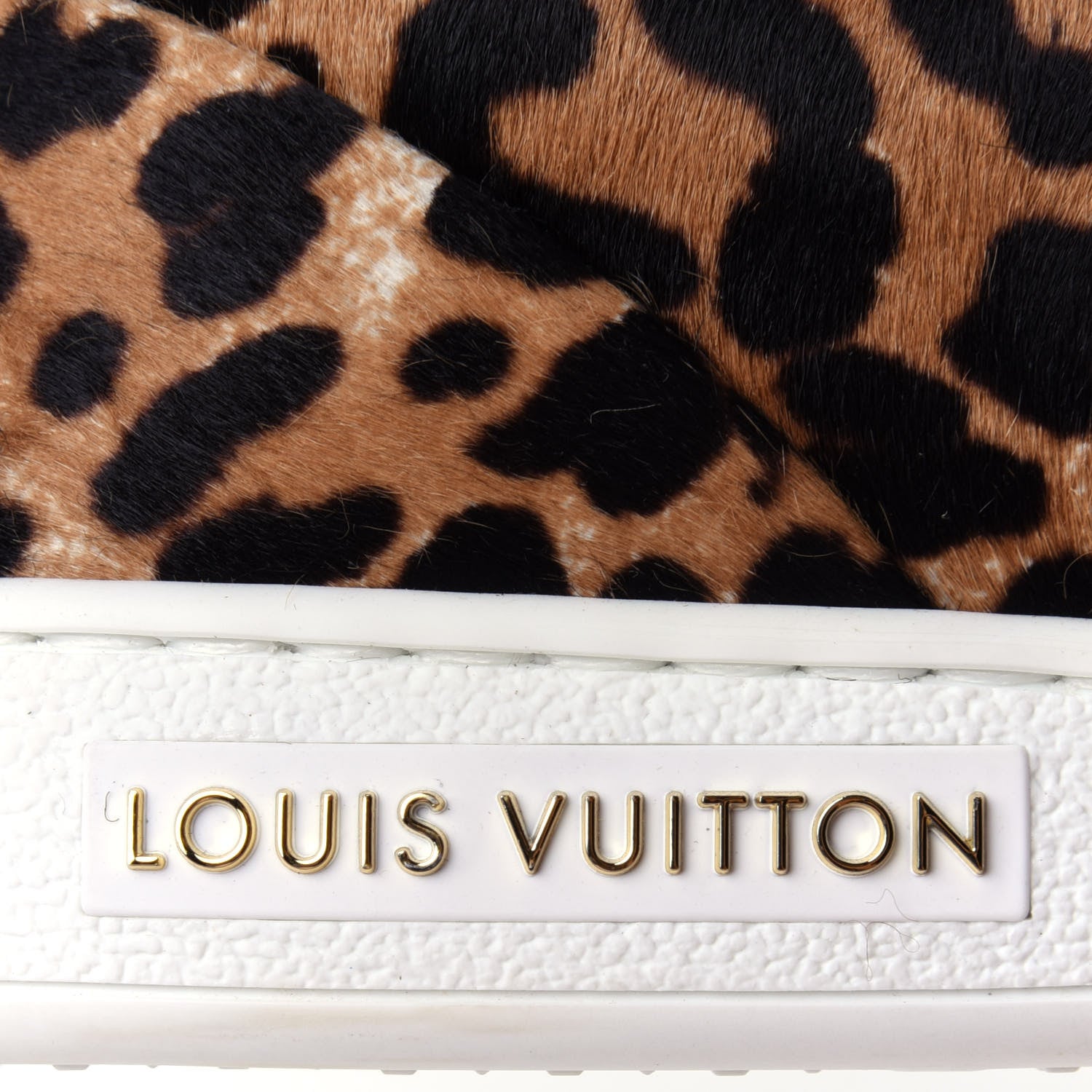 Louis Vuitton Calfskin Pony Hair Leopard Monogram Frontrow Sneakers 35 11 of 11