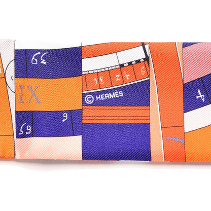 Hermes Silk Astrologie Nouvelle Twilly Corail Ultraviolet Terracotta 4 of 7