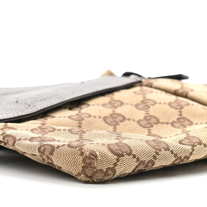 Gucci GG Monogram Web Double Pocket Belt Bag Dark Brown 9 of 11