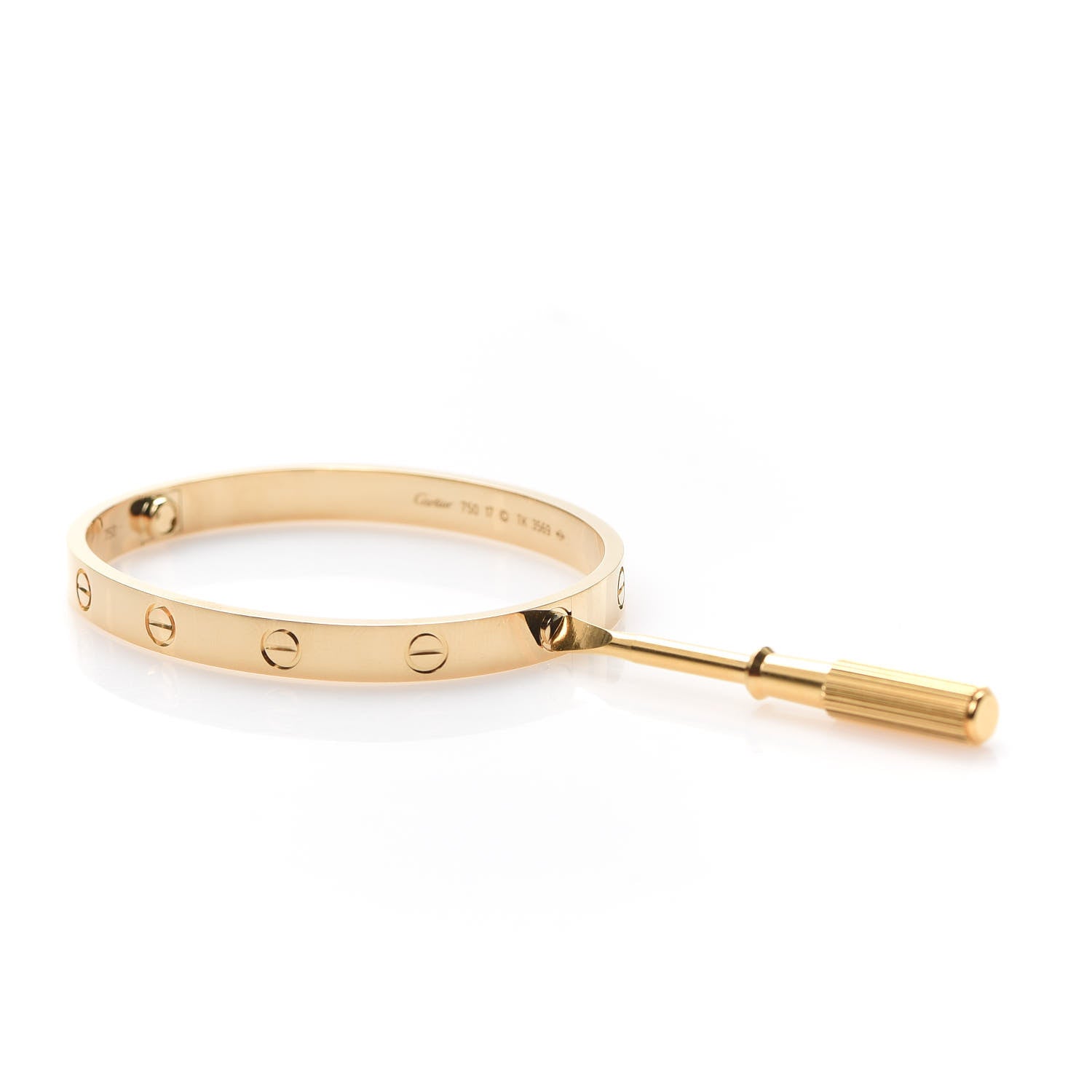 Cartier 18K Yellow Gold LOVE Bracelet 17 5 of 7