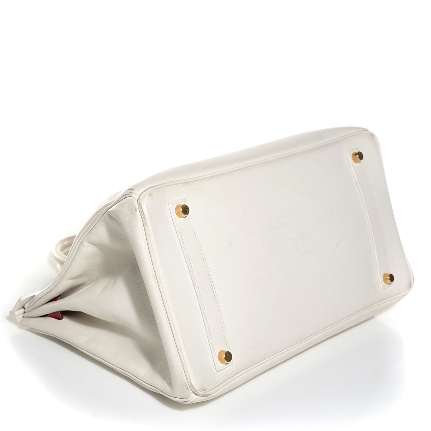 Hermes Swift Bi-Color Birkin 35 Blanc Rouge Vif 5 of 24
