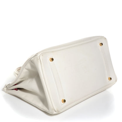 Hermes Swift Bi-Color Birkin 35 Blanc Rouge Vif 5 of 24