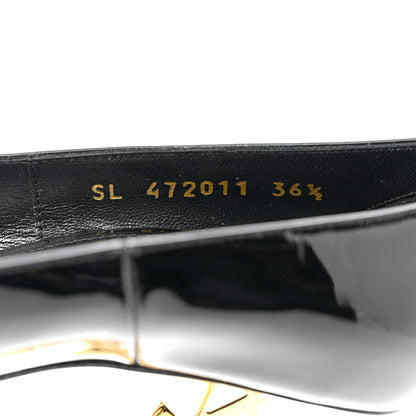Saint Laurent Patent Opyum 110 Pumps 36.5 Black Gold 6 of 9