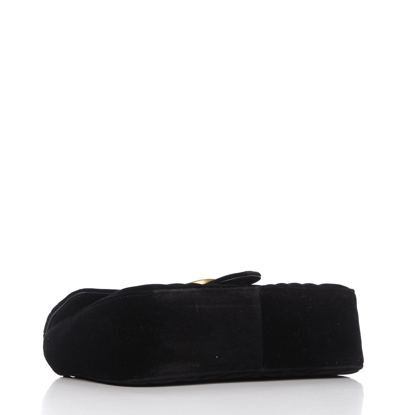 Velvet Matelasse Small GG Marmont Shoulder Bag Black