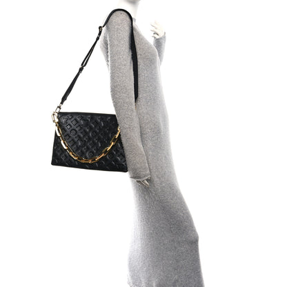 Louis Vuitton Lambskin Embossed Monogram Coussin MM Black 2 of 12