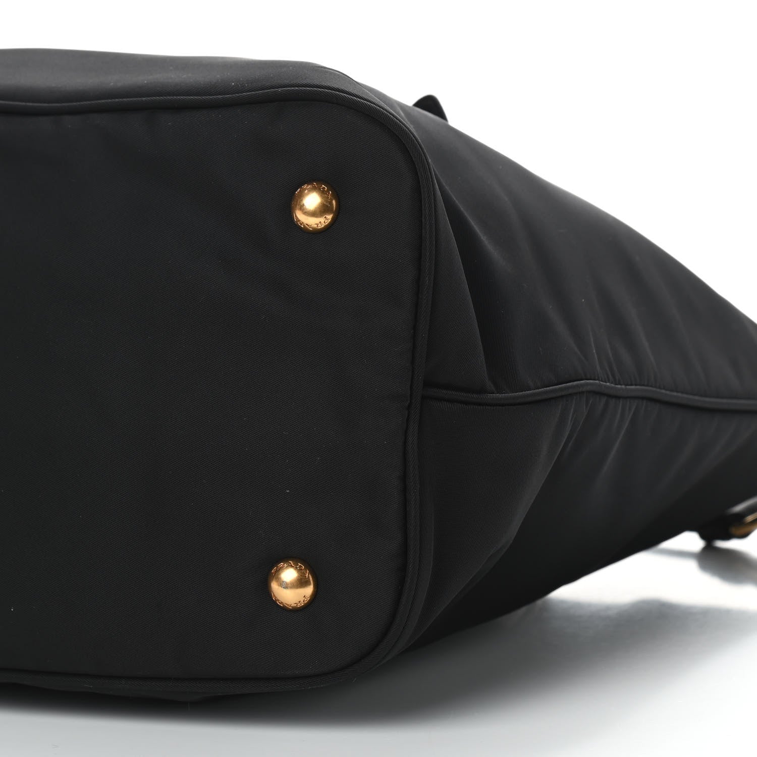 Prada Tessuto Nylon Soft Calfskin Tote Black 9 of 11