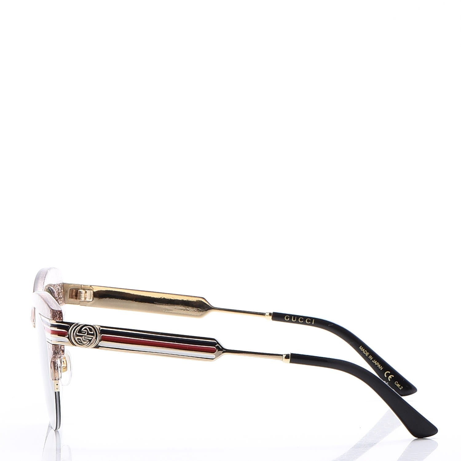 Gucci Glitter Cat Eye Sunglasses GG0283S Beige 4 of 8