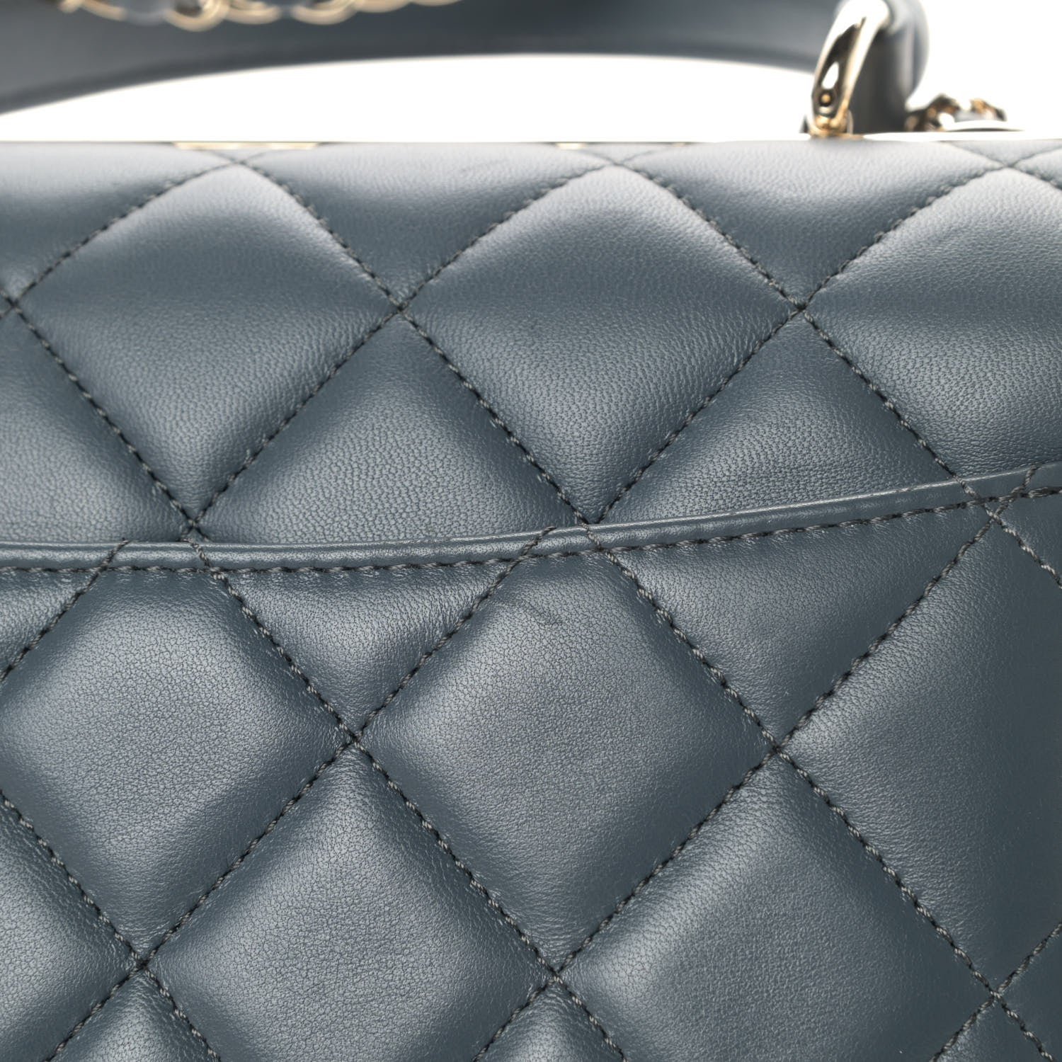 Chanel Lambskin Quilted Medium Trendy CC Flap Dual Handle Bag Dark Grey 7 of 8