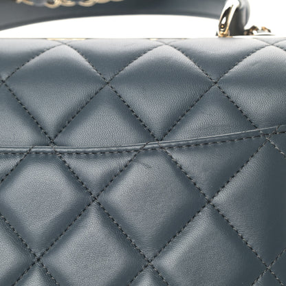 Chanel Lambskin Quilted Medium Trendy CC Flap Dual Handle Bag Dark Grey 7 of 8