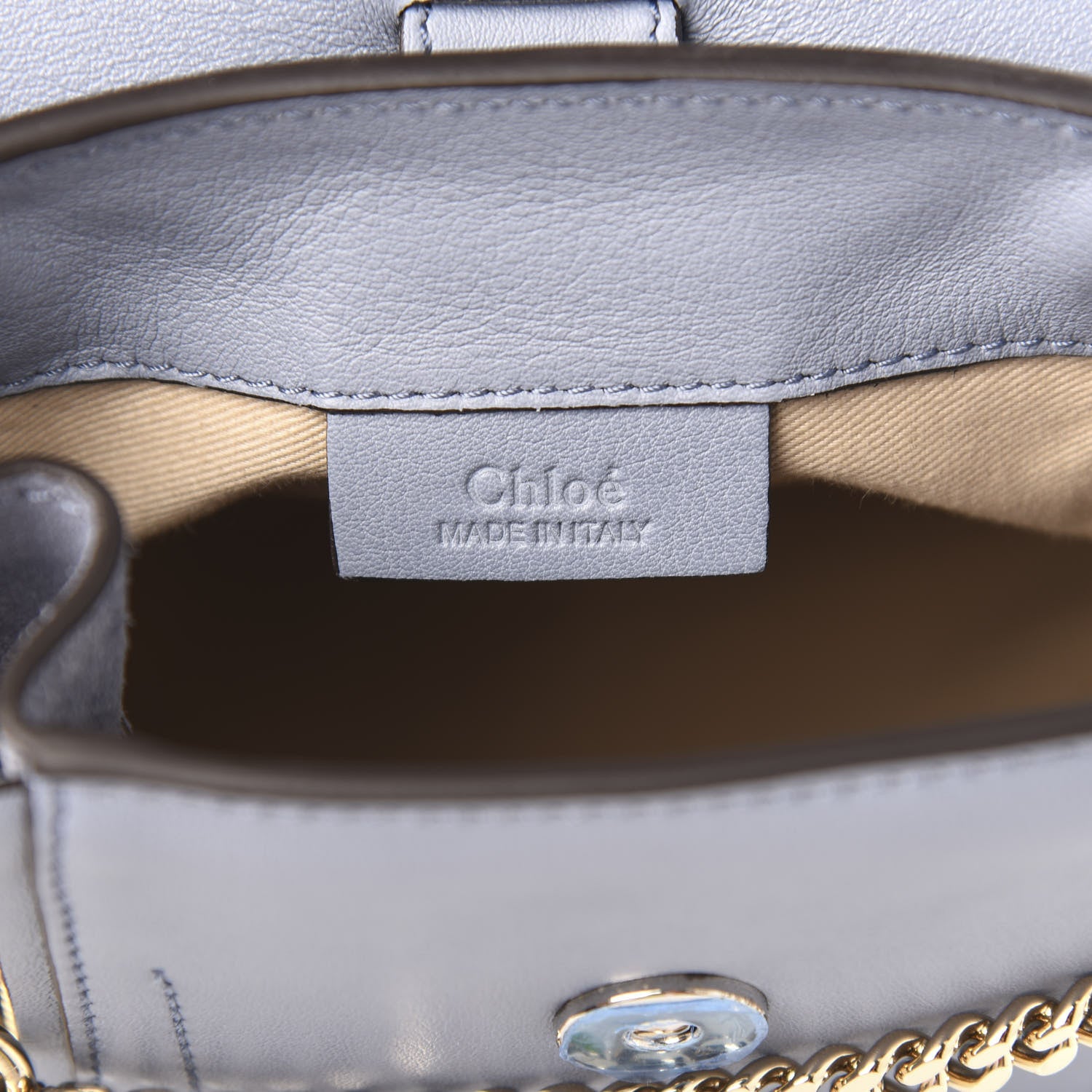 Chloe Suede Calfskin Mini Faye Backpack Washed Blue 5 of 9