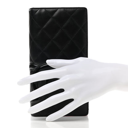Chanel Calfskin Quilted Cambon Yen Wallet Black 2 of 12