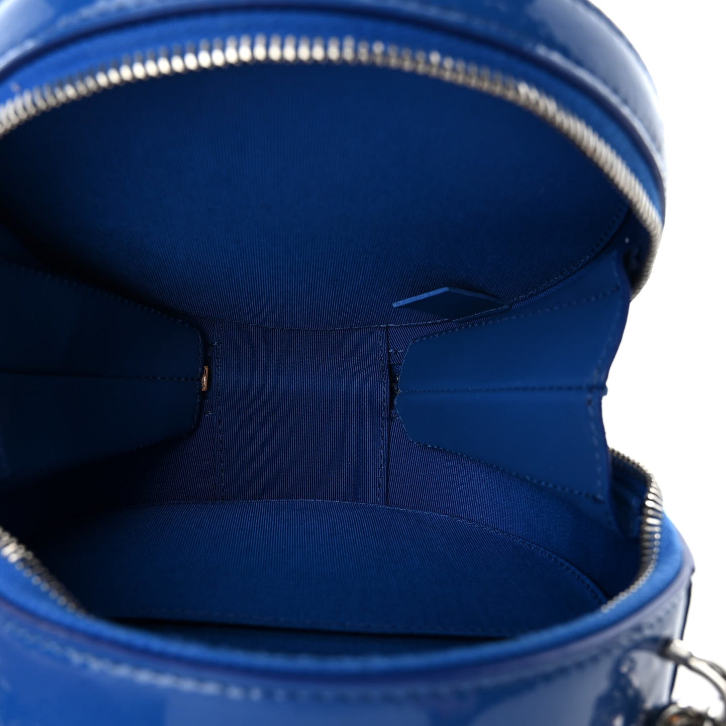 Patent Round As Earth Evening Bag Blue