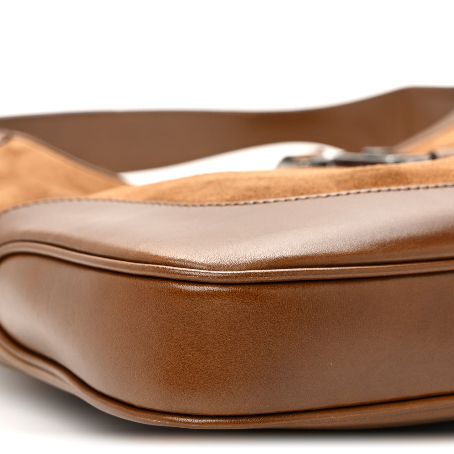 Suede Web Small Jackie O Hobo Light Brown