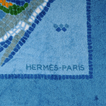 Hermes Printed Cotton Terry Cloth Mosaique Beach Towel 3 of 6