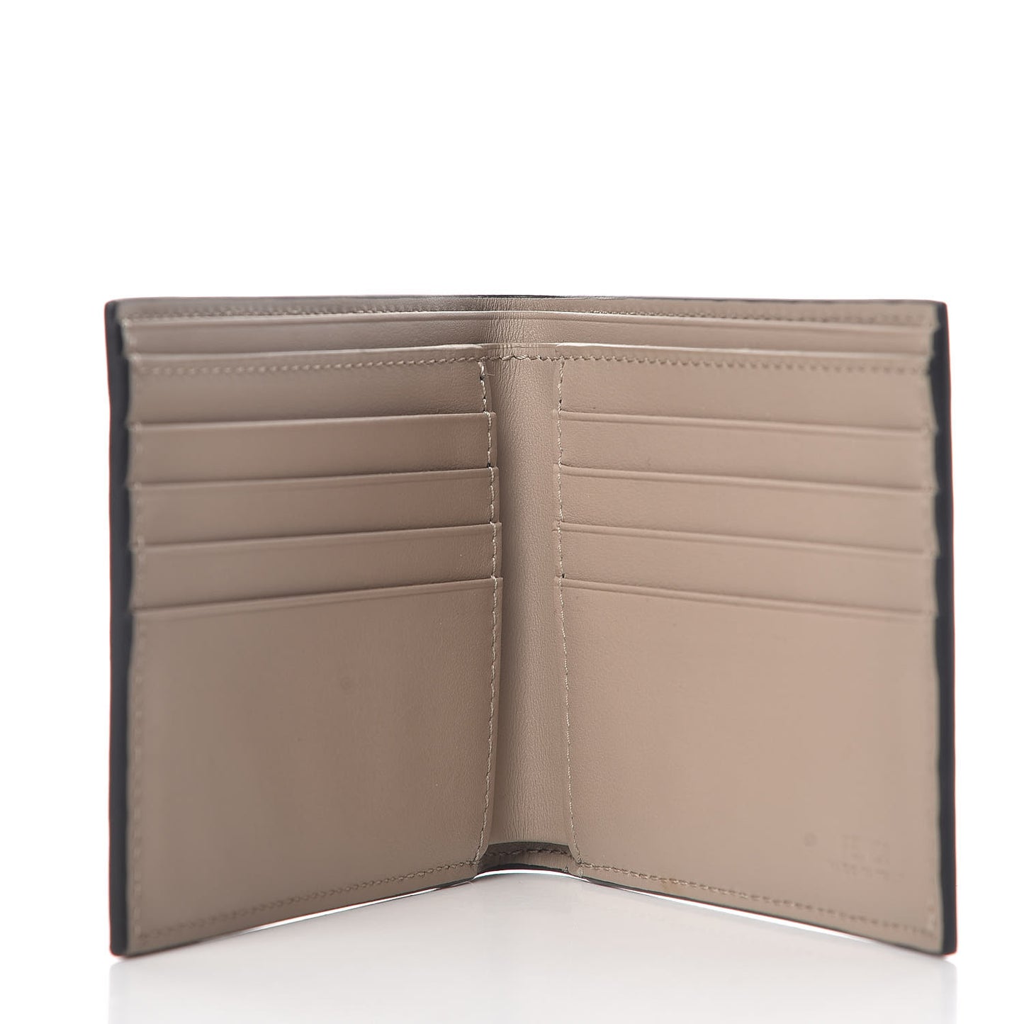 Vitello Liberty FF Stripe Bi-Fold Wallet Black Multicolor