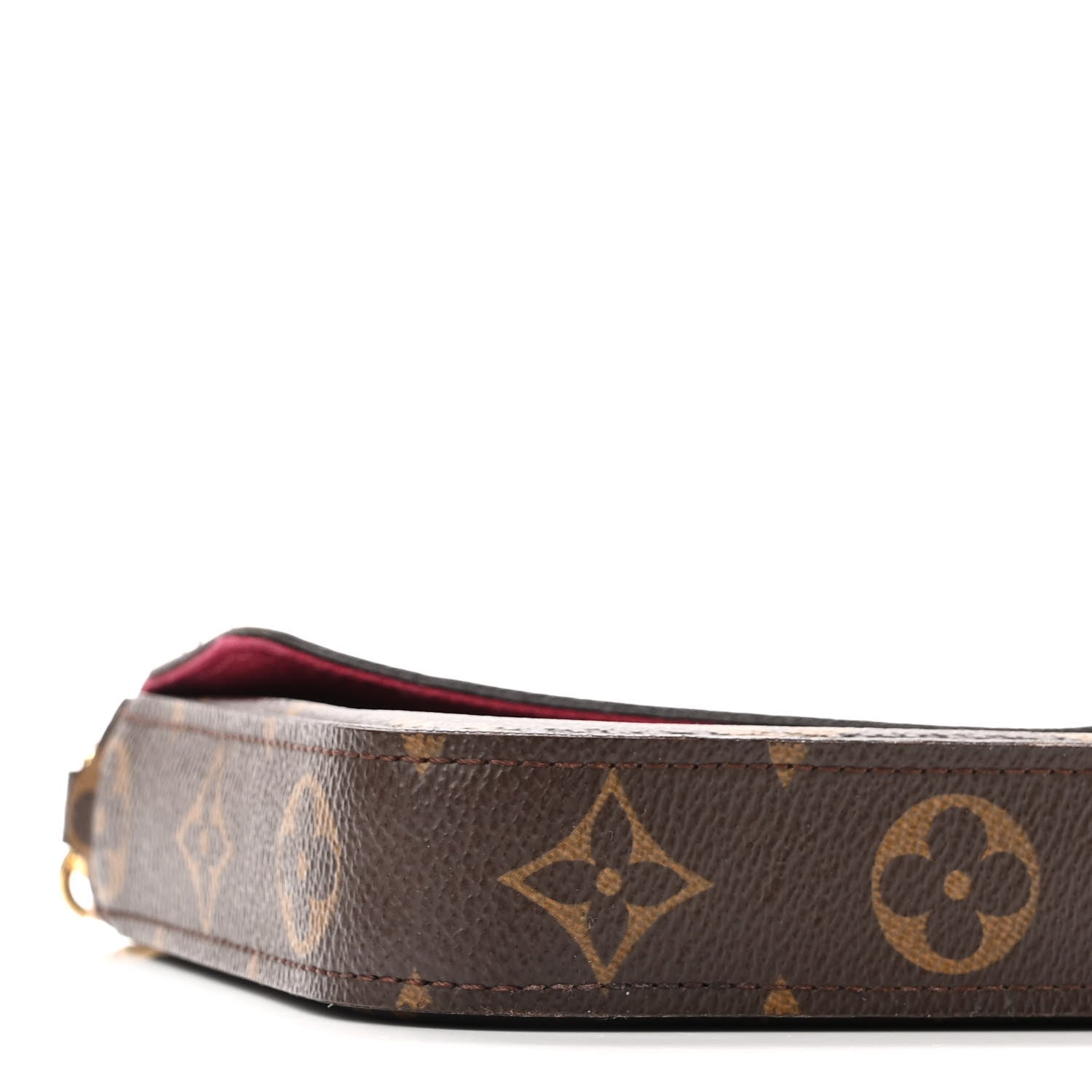 Louis Vuitton Monogram Pochette Felicie Chain Wallet Fuchsia 9 of 11