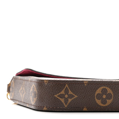 Louis Vuitton Monogram Pochette Felicie Chain Wallet Fuchsia 9 of 11