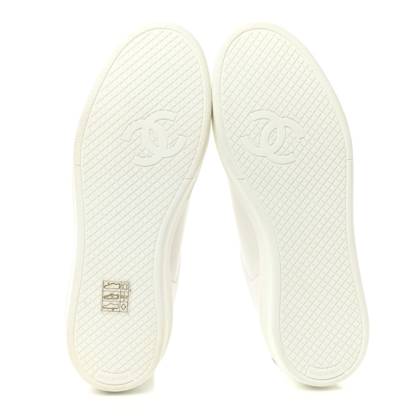 Calfskin CC Womens Sneakers 37 White