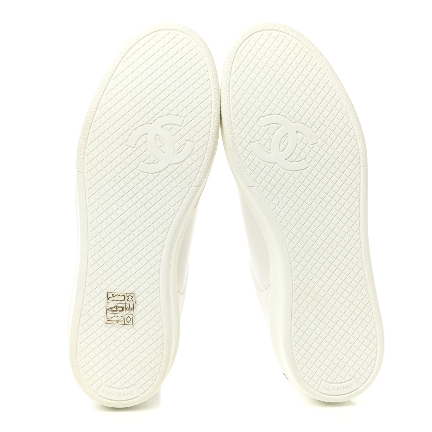 Chanel Calfskin CC Womens Sneakers 37 White 5 of 8