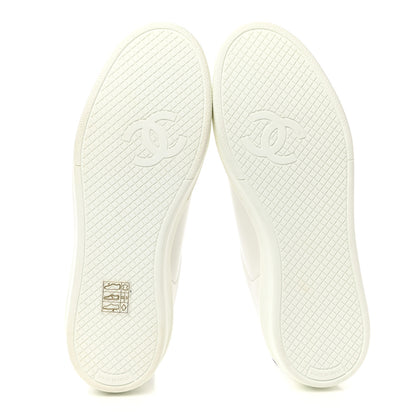 Chanel Calfskin CC Womens Sneakers 37 White 5 of 8