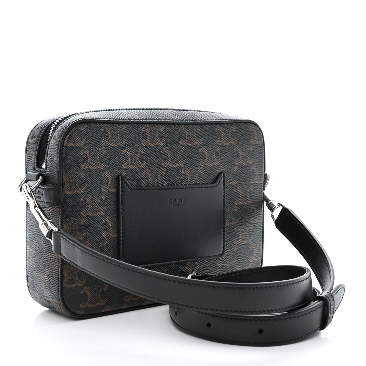Triomphe Canvas Small Messenger Bag Black