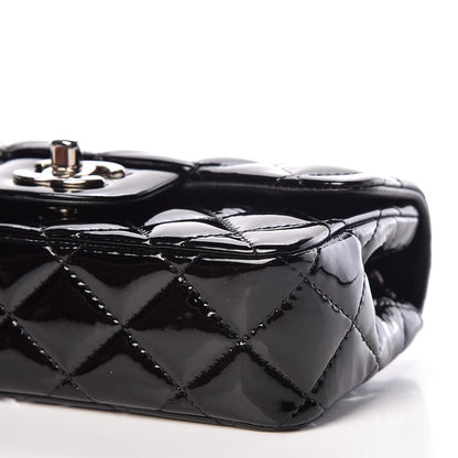 Chanel Patent Calfskin Quilted Extra Mini Rectangular Flap Black 9 of 9