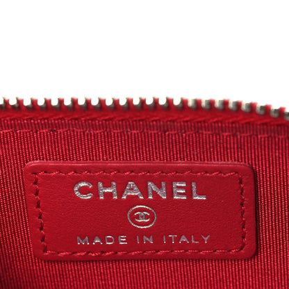 Chanel Caviar Quilted Diamond CC Zip Coin Purse Dark Pink 6 of 8