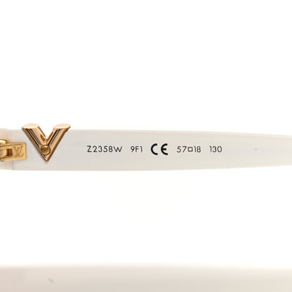 Louis Vuitton Acetate Aviator Serpico Studded Sunglasses Z2358W White 6 of 9