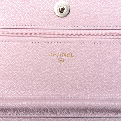 Chanel Caviar Quilted Wallet On Chain WOC Light Pink 6 of 18