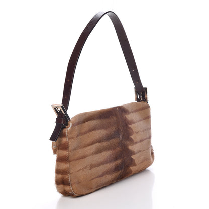 Fendi Calf Hair Zebra Print Baguette Brown 3 of 15