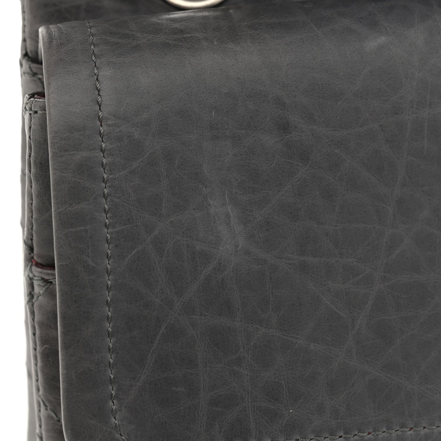 Aged Calfskin Quilted 50th Anniversary 2.55 Reissue 227 Flap Grey