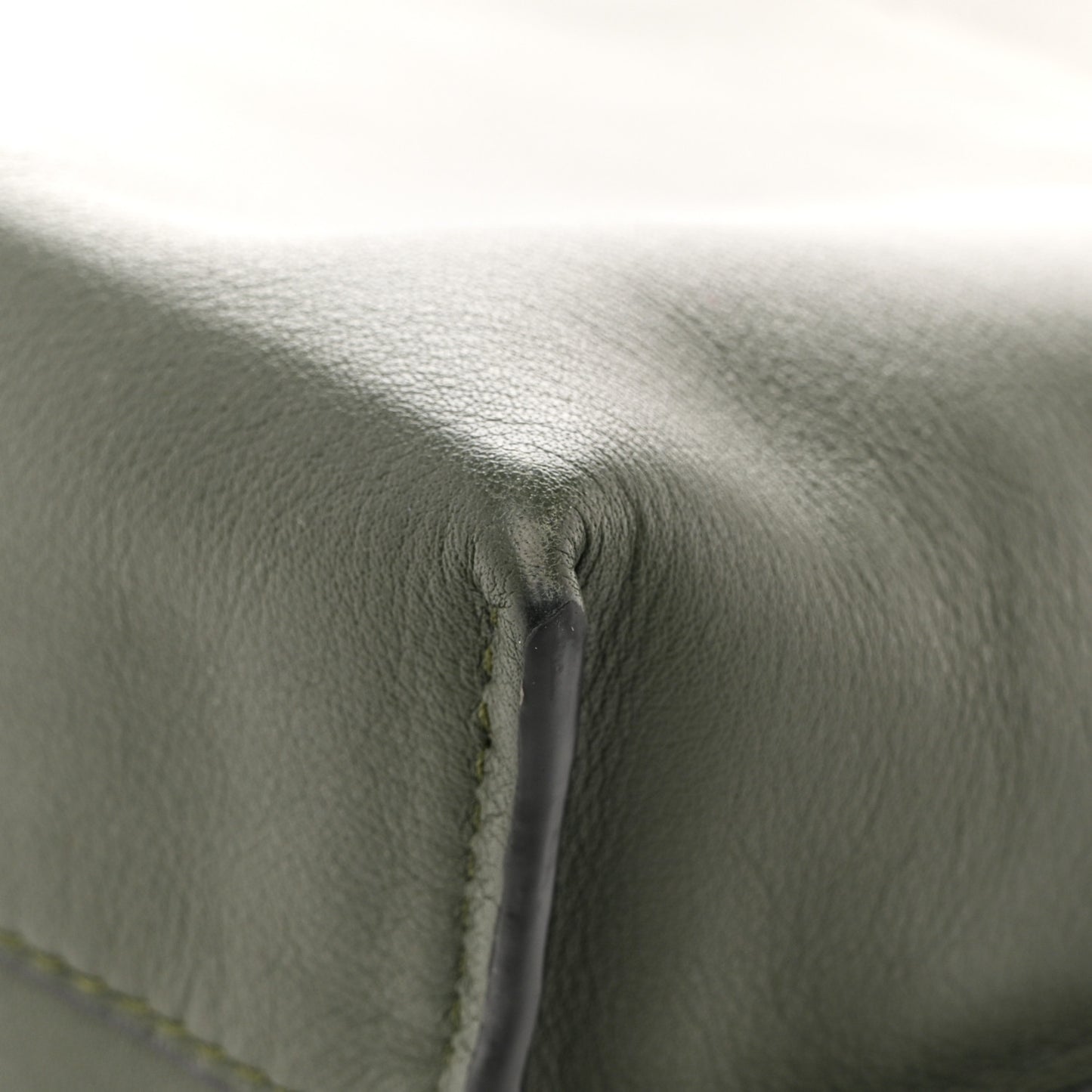 Calfskin Flamenco Knot Clutch Vintage Khaki
