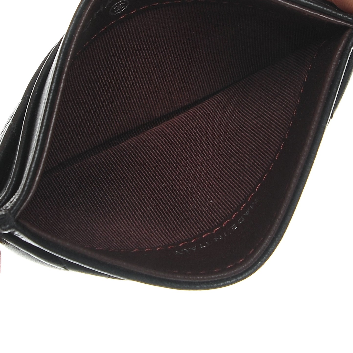 Lambskin Quilted Card Holder Black