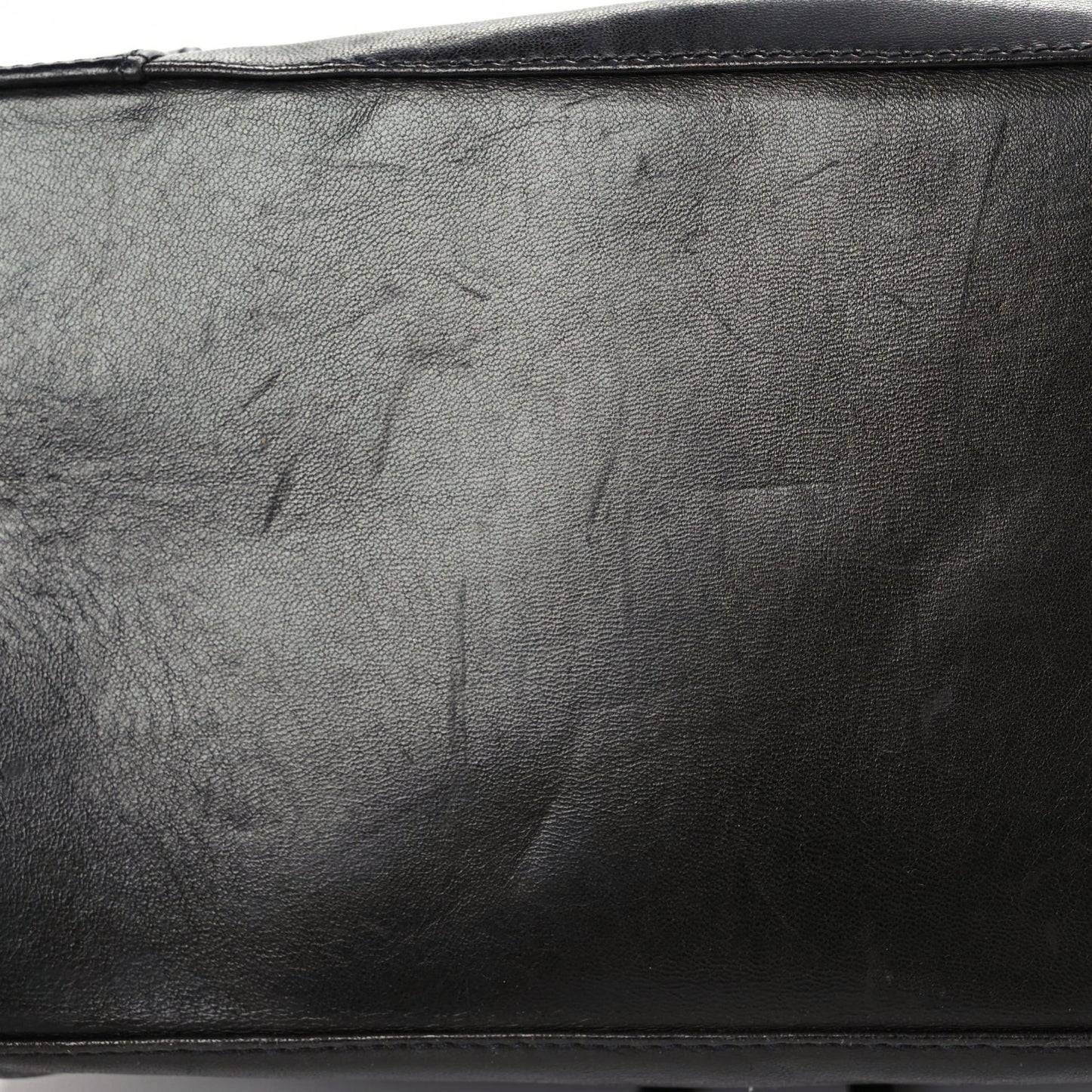 Lambskin Quilted Drawstring Backpack Black