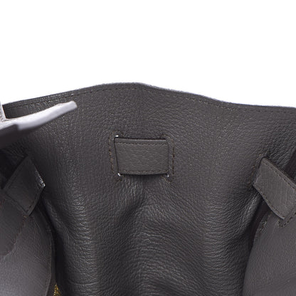 Hermes Taurillon Clemence Birkin 35 Etain 15 of 41