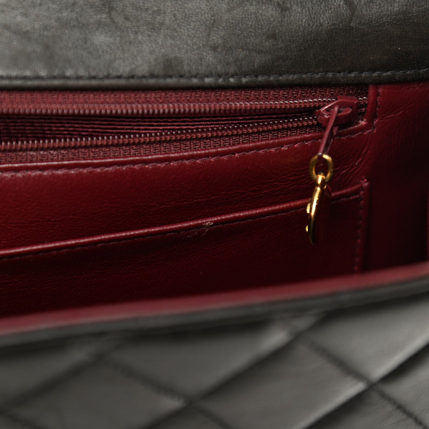 Lambskin Quilted Jumbo Single Flap Black