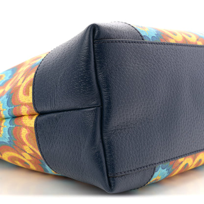 Gucci GG Supreme Kaleidoscope Calfskin Script Logo Gucci 100 Tote Bag Beige Green Blue 8 of 9