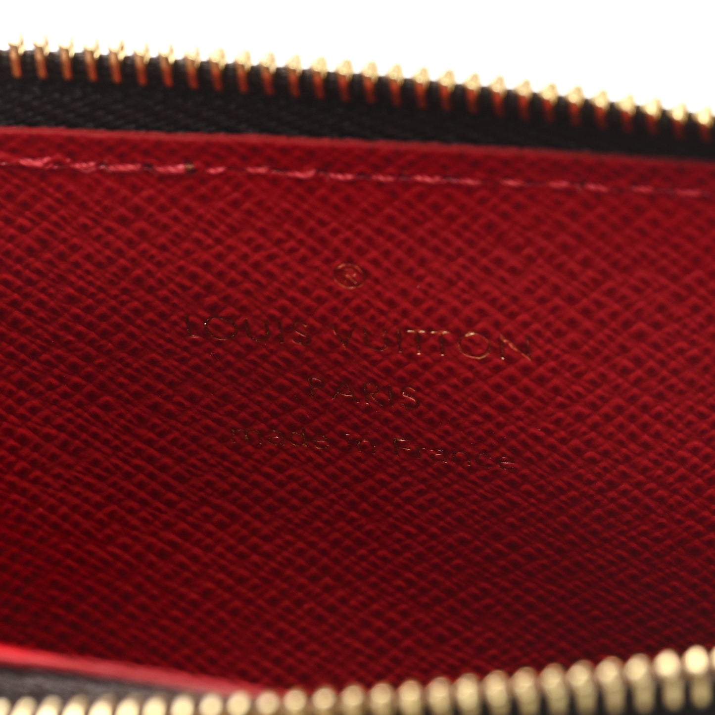 Damier Ebene Recto Verso Card Holder Red