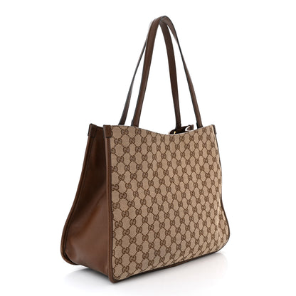 Gucci Monogram Horsebit 1955 Tote Bag Beige Brown Sugar 3 of 12