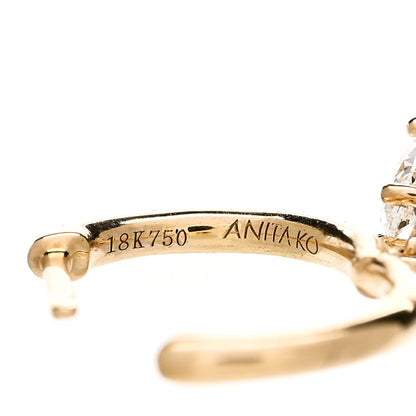 Anita Ko 18K Yellow Gold Diamond Single Marquise Huggie Drop Earring 4 of 4