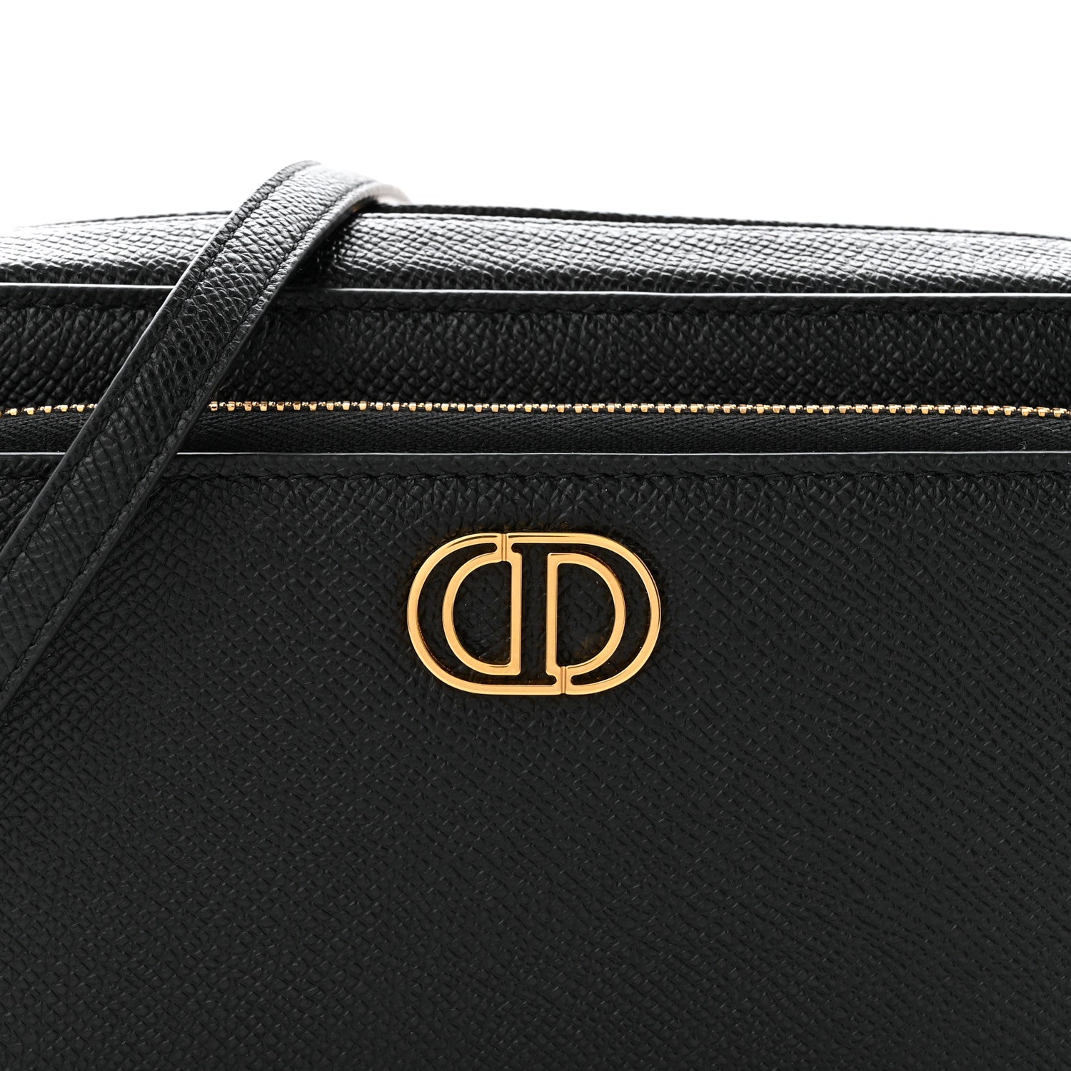 Christian Dior Grained Calfskin Caro Double Pouch Black 8 of 10