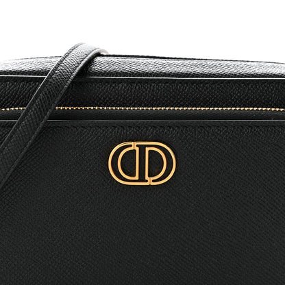 Christian Dior Grained Calfskin Caro Double Pouch Black 8 of 10