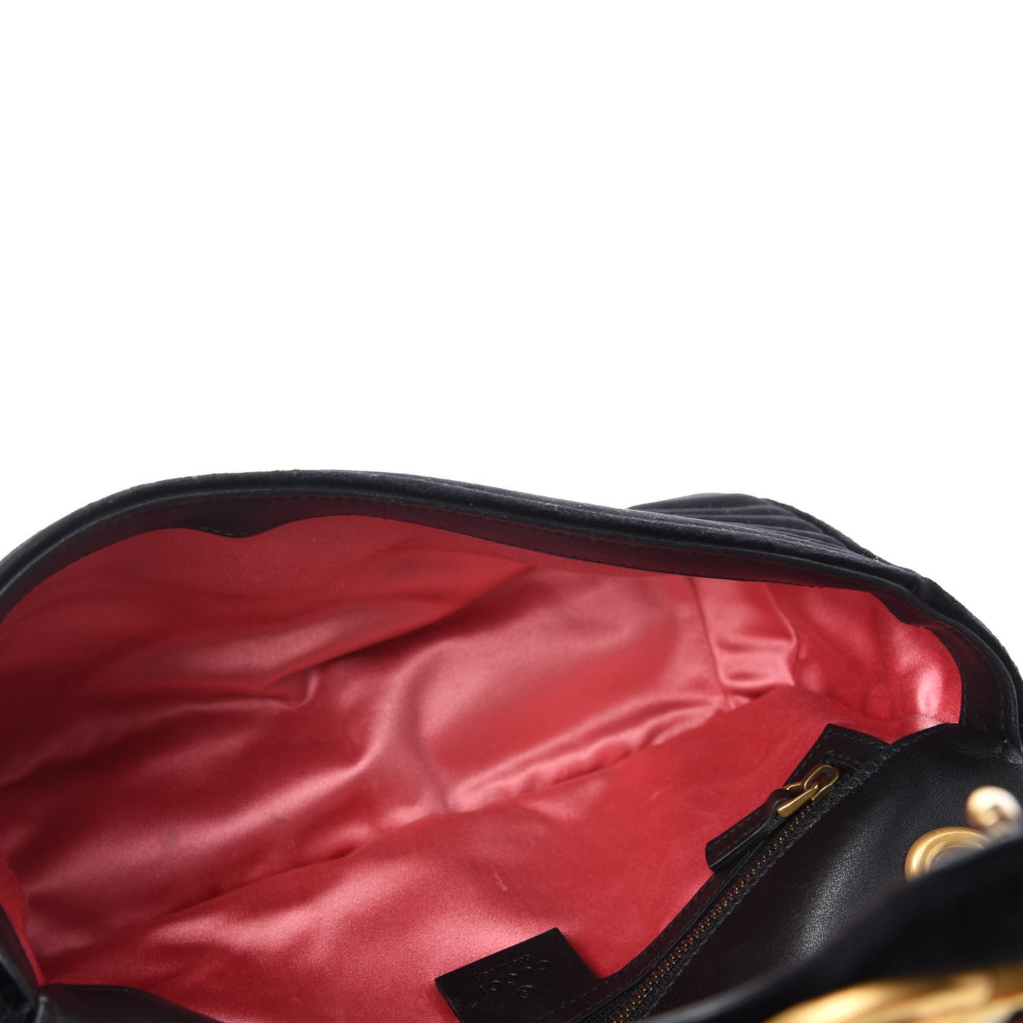 Velvet Matelasse Small GG Marmont Shoulder Bag Black