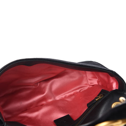 Gucci Velvet Matelasse Small GG Marmont Shoulder Bag Black 5 of 14