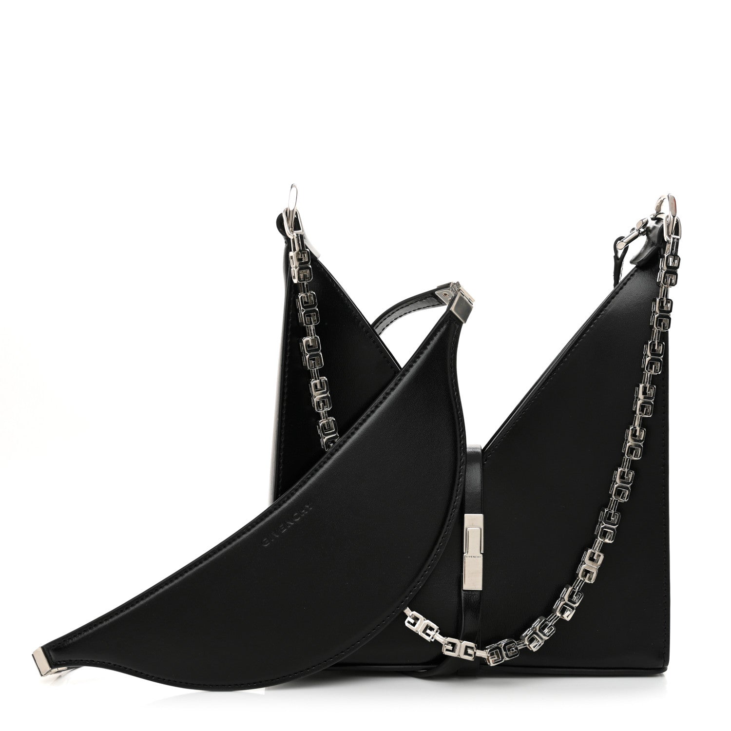 Givenchy Box Calfskin Mini Cut Out Shoulder Bag Black 1 of 10