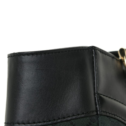 Gucci Monogram Crest Tote Green Black 13 of 18