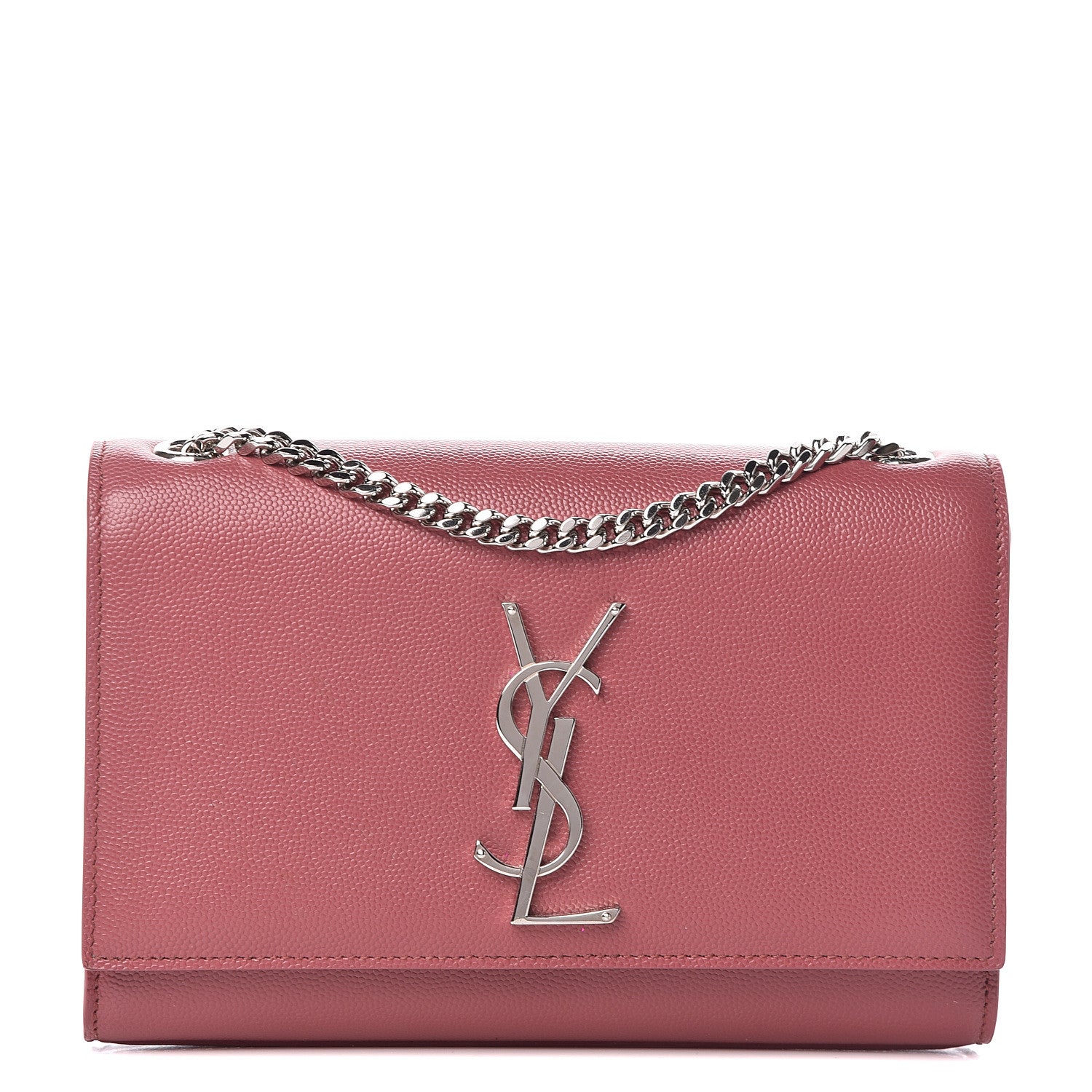 Saint Laurent Grain De Poudre Small Classic Monogram Kate Satchel Mystic Rose 1 of 10