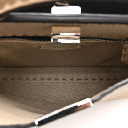 Fendi Cuoio Romano Selleria Medium Peekaboo Iconic Essentially Satchel Paglia Latte Mou 5 of 11